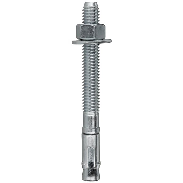 Dottie Wedge Anchor, 1/4" Dia., 3-1/4" L, Carbon Steel Zinc Plated, 100 PK W14314 - main